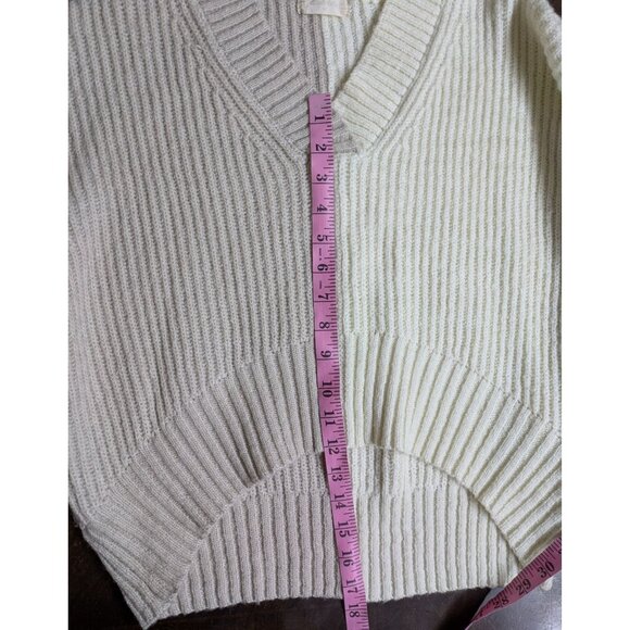 Altard State Women's Cream/Taupe High Low Long sleeve Sweater Size M - Picture 6 of 10